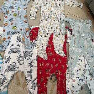 Baby Boy Pajamas Bundle Designer Brands- 0-3 & 3-6 months (Features Magnetic Me)